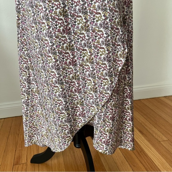 EUC MISA Los Angeles Carolina Floral Spring Flowy Cap Sleeve Maxi Wrap Dress SzM - Picture 4 of 15